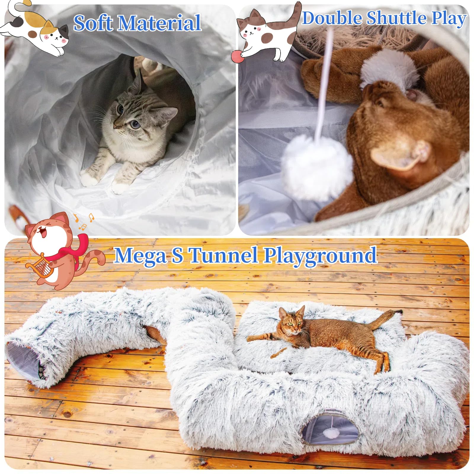 XxingSheep refugio suave para gatos en interiores, ideal para esconderse