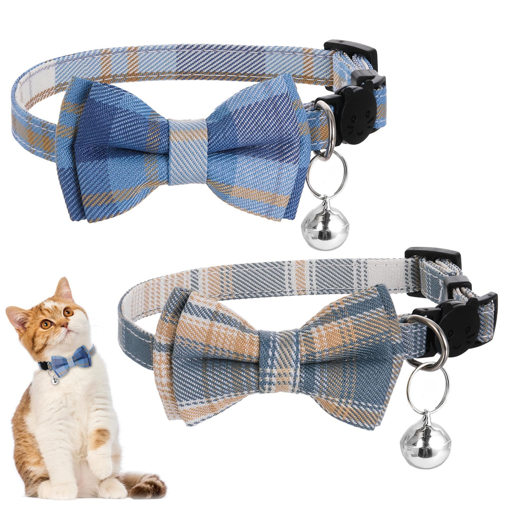 Collar Xyembu para gatos con diseño a cuadros, aporta estilo y seguridad