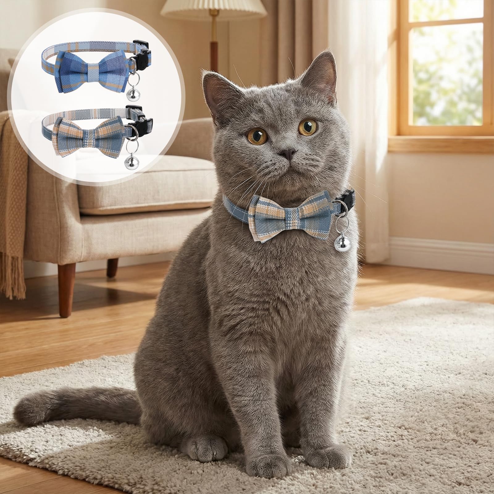 Uso diario: collar ligero y cómodo de Xyembu para gatos pequeños