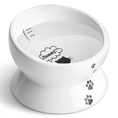 Y YHY tazón elevado para gatos, facilita comer con inclinación.