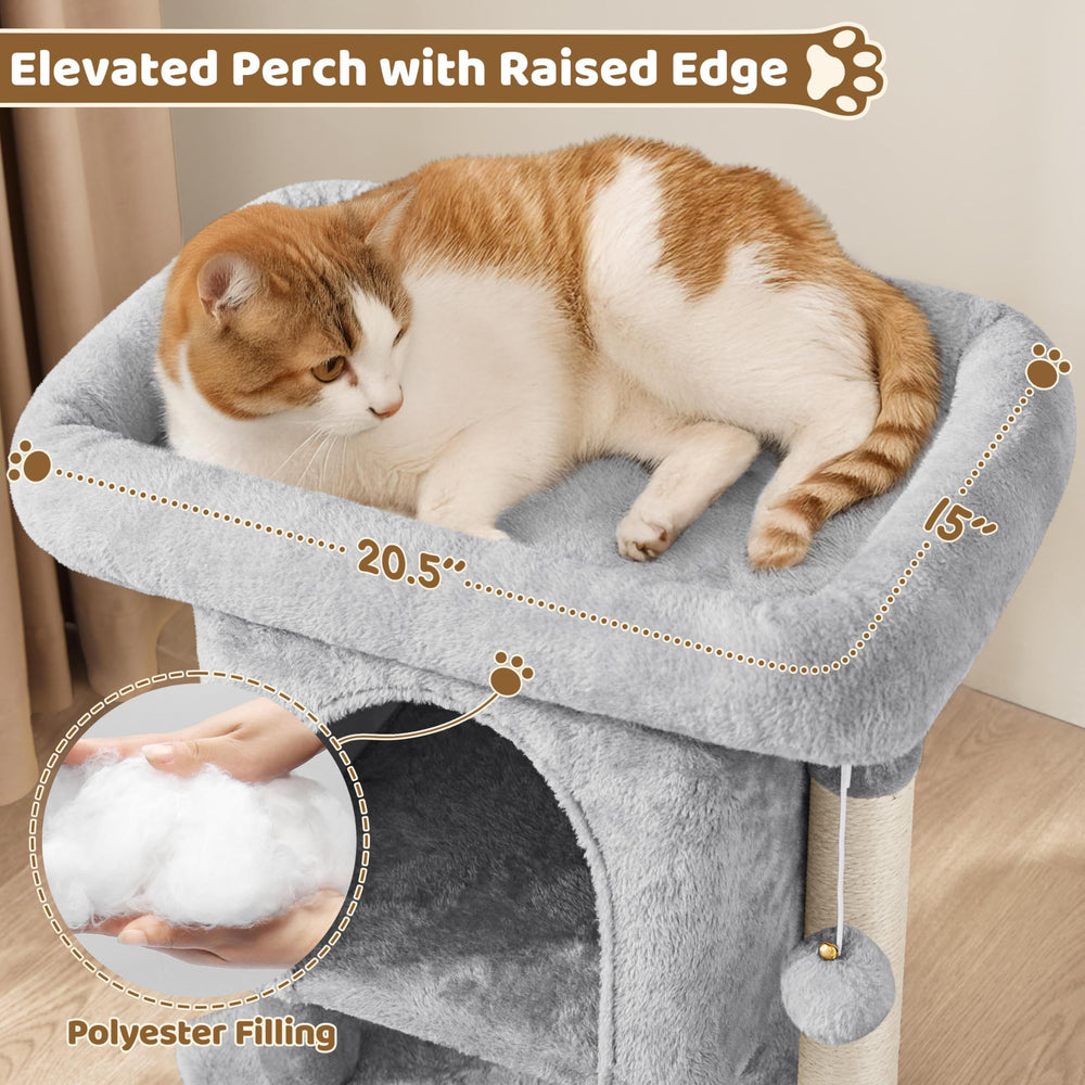 Yaheetech Árbol Gatos: base robusta para estabilidad y seguridad.