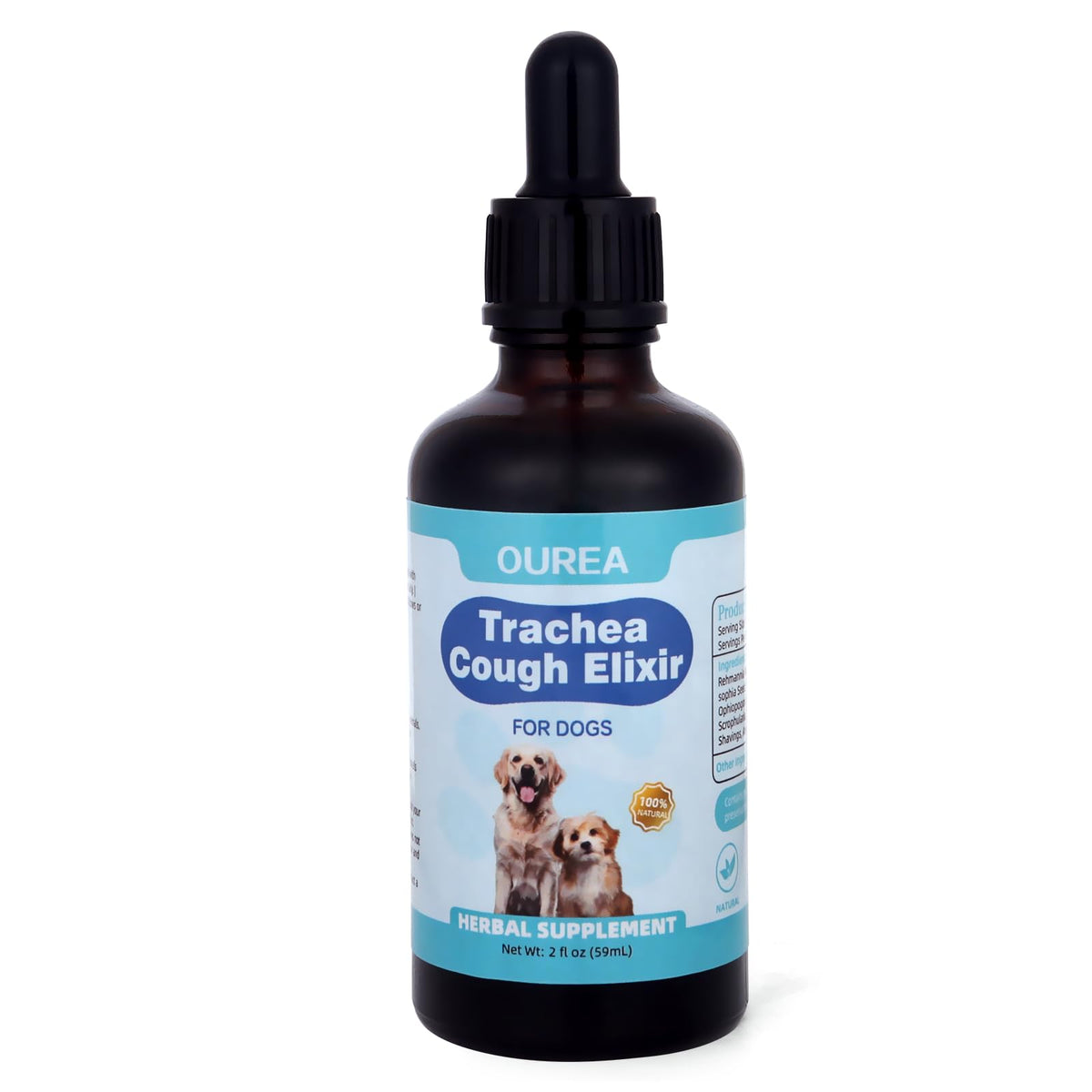 Yakucho tráquea colapsada elixir frasco - apoyo suave para la respiración diaria.
