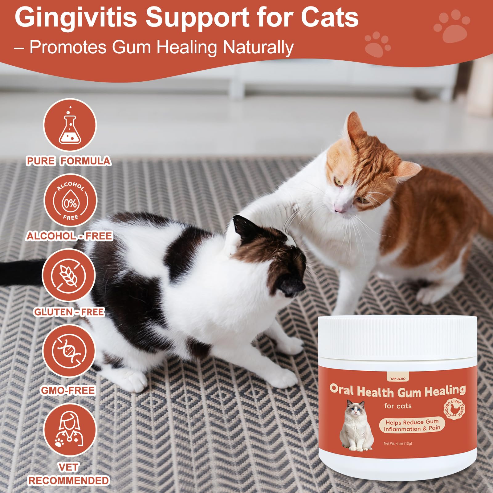 Yakucho tratamiento periodontal felino: envase listo para uso diario