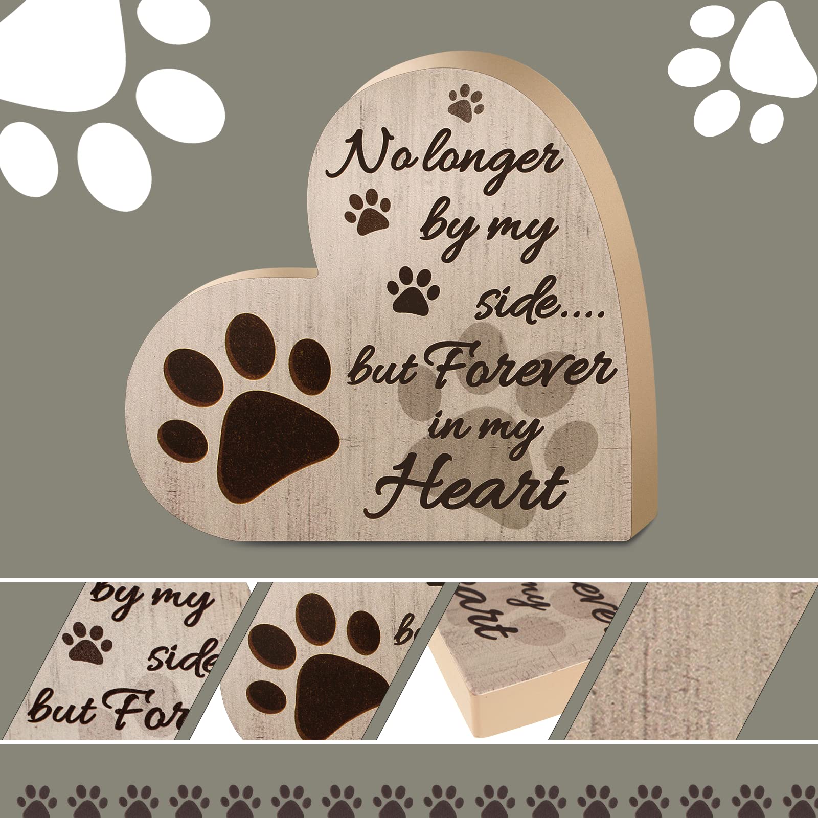 Yalikop placa memorial en madera natural lista para decorar el hogar