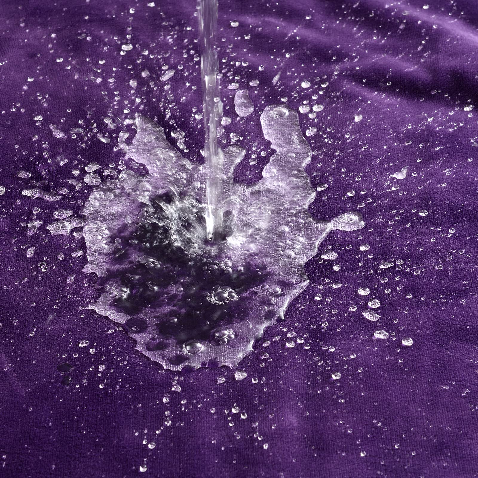 Manta Yaning color púrpura oscuro para cama y sofá.