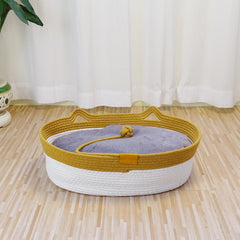 Cama para gatos Yaruiguang, vista frontal de cuerda de algodón