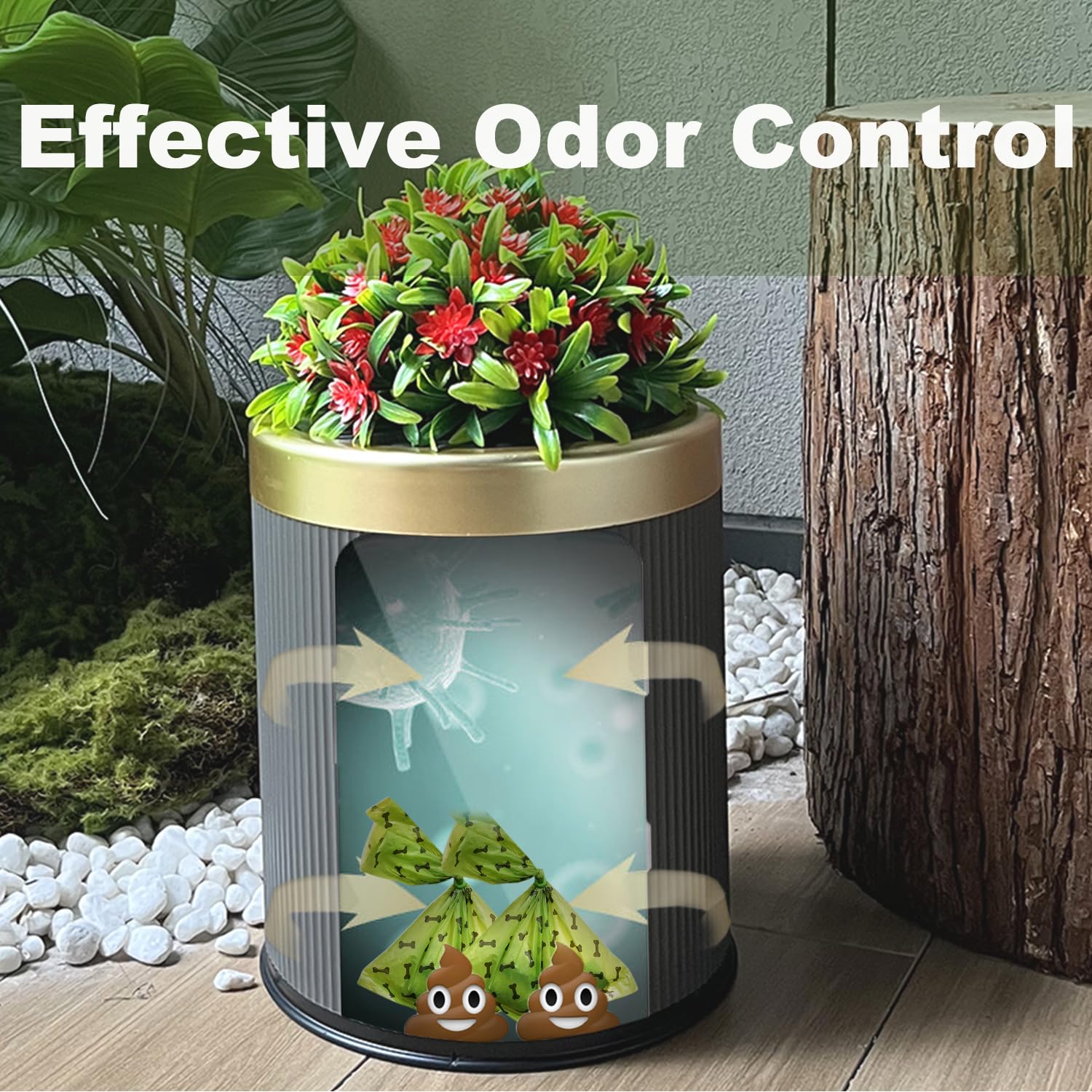 Yatmung cubo con estilo planta para jardín y baño.