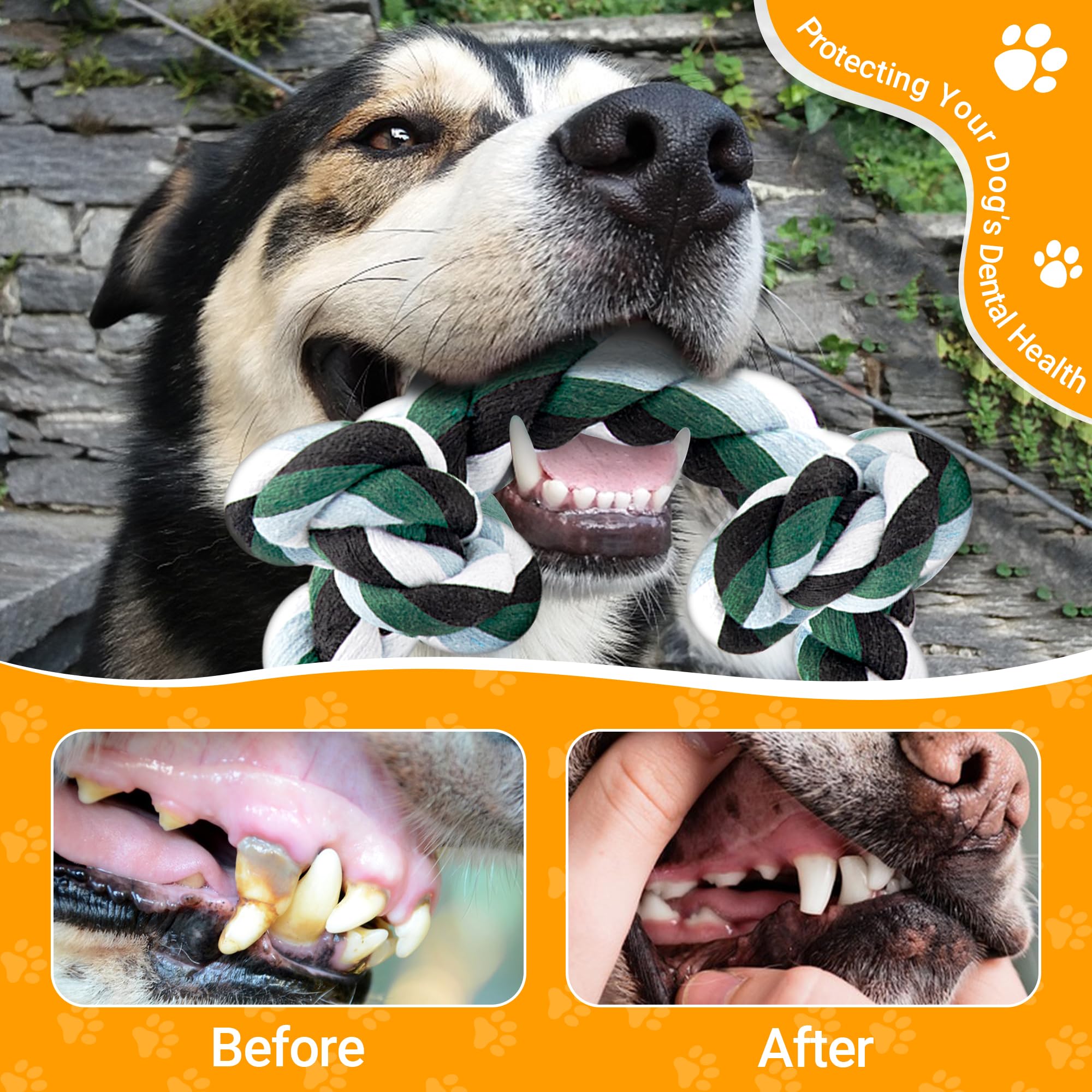 Ycozy juguete de tirón para perros grandes, ideal para juegos de tira y afloja.