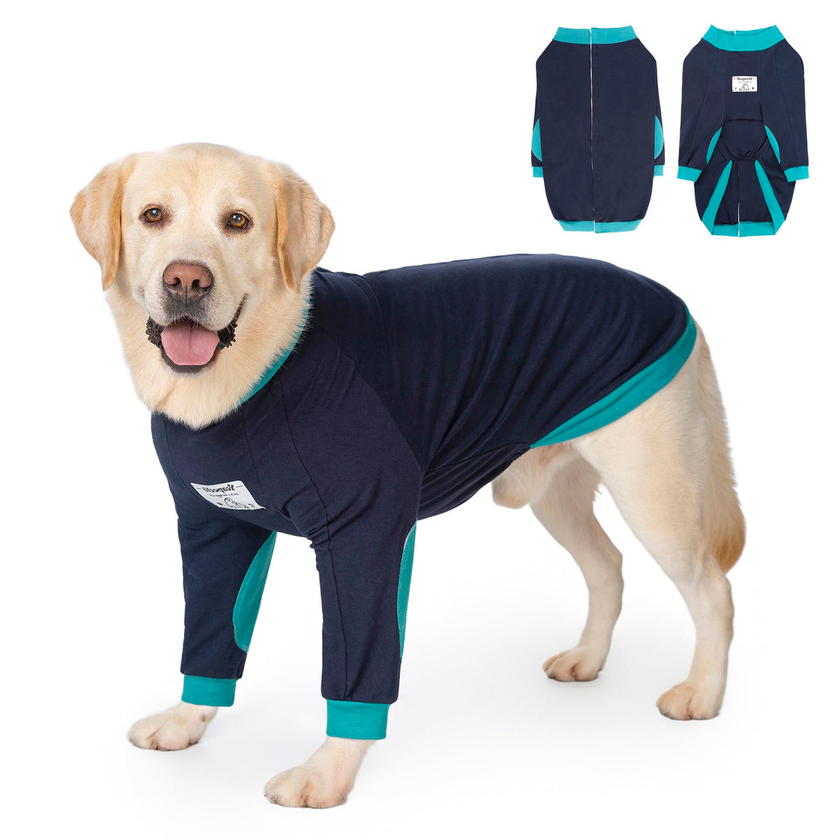 Camiseta protector codo Yeapeeto para perros: protege codos y favorece recuperación sin irritación.