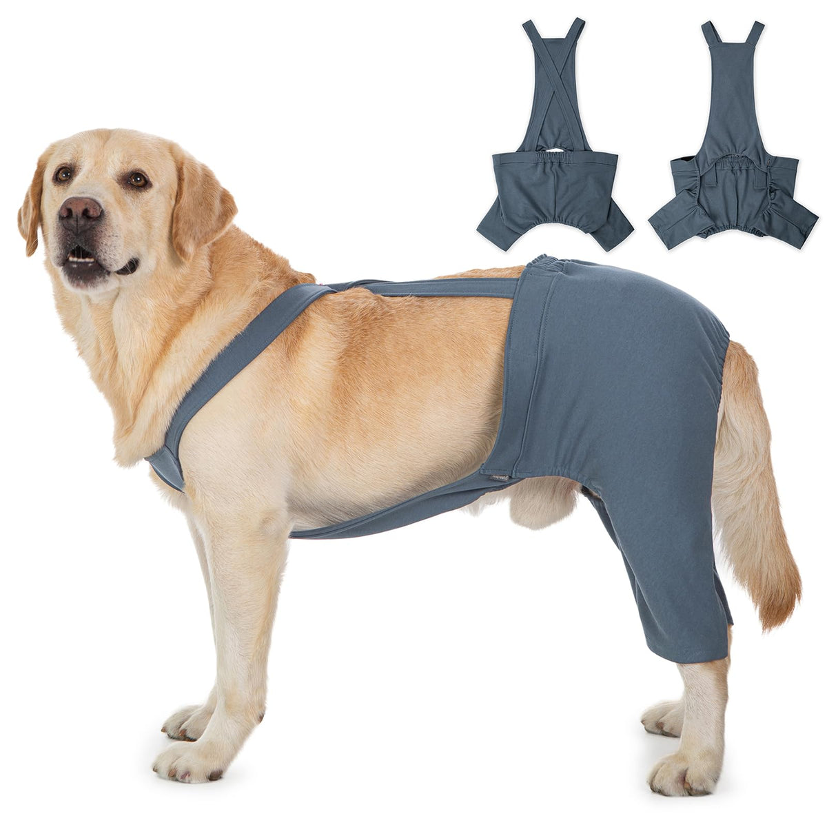 Yeapeeto manga de recuperación para patas traseras en azul marino, cómoda y segura.