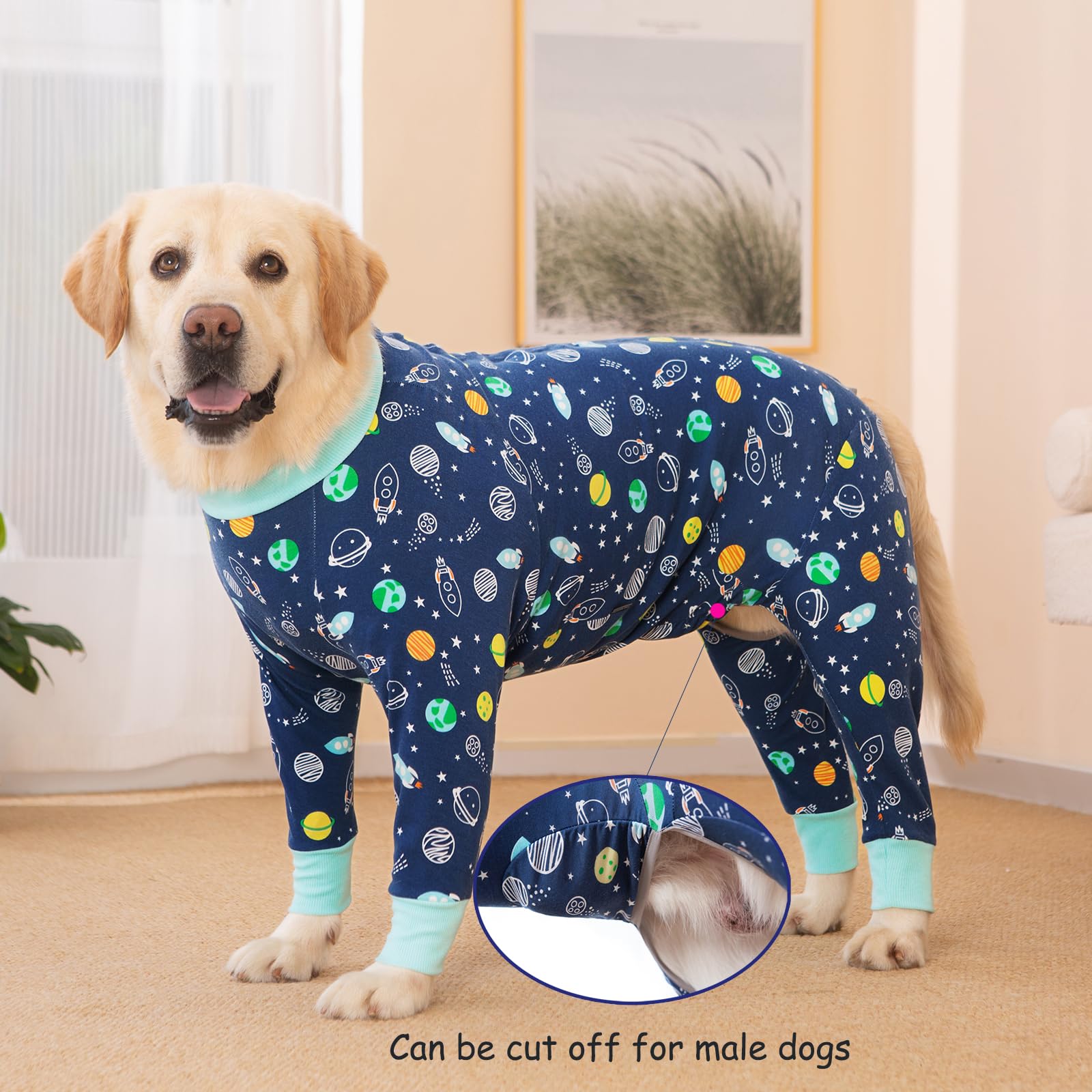 Yeapeeto traje de recuperación para perro cobertura total del cuerpo.