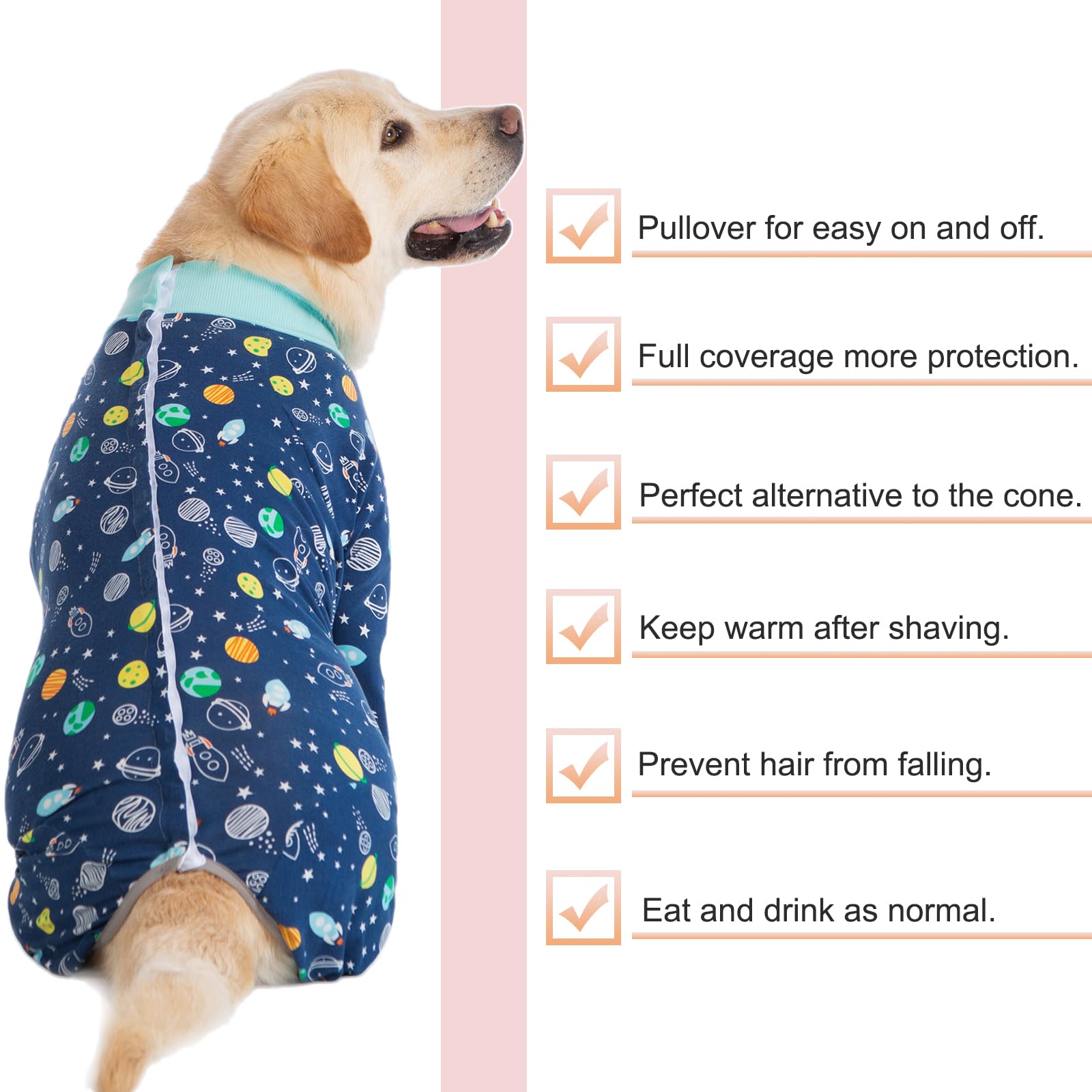 Yeapeeto traje de recuperación para perro tallas ajustables.