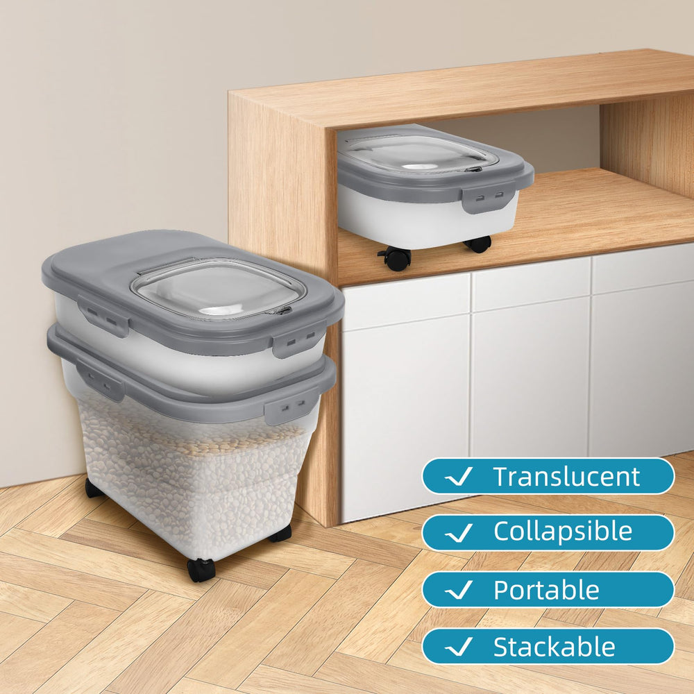 YECERCAN contenedor de alimento para mascotas plegable para ahorrar espacio.