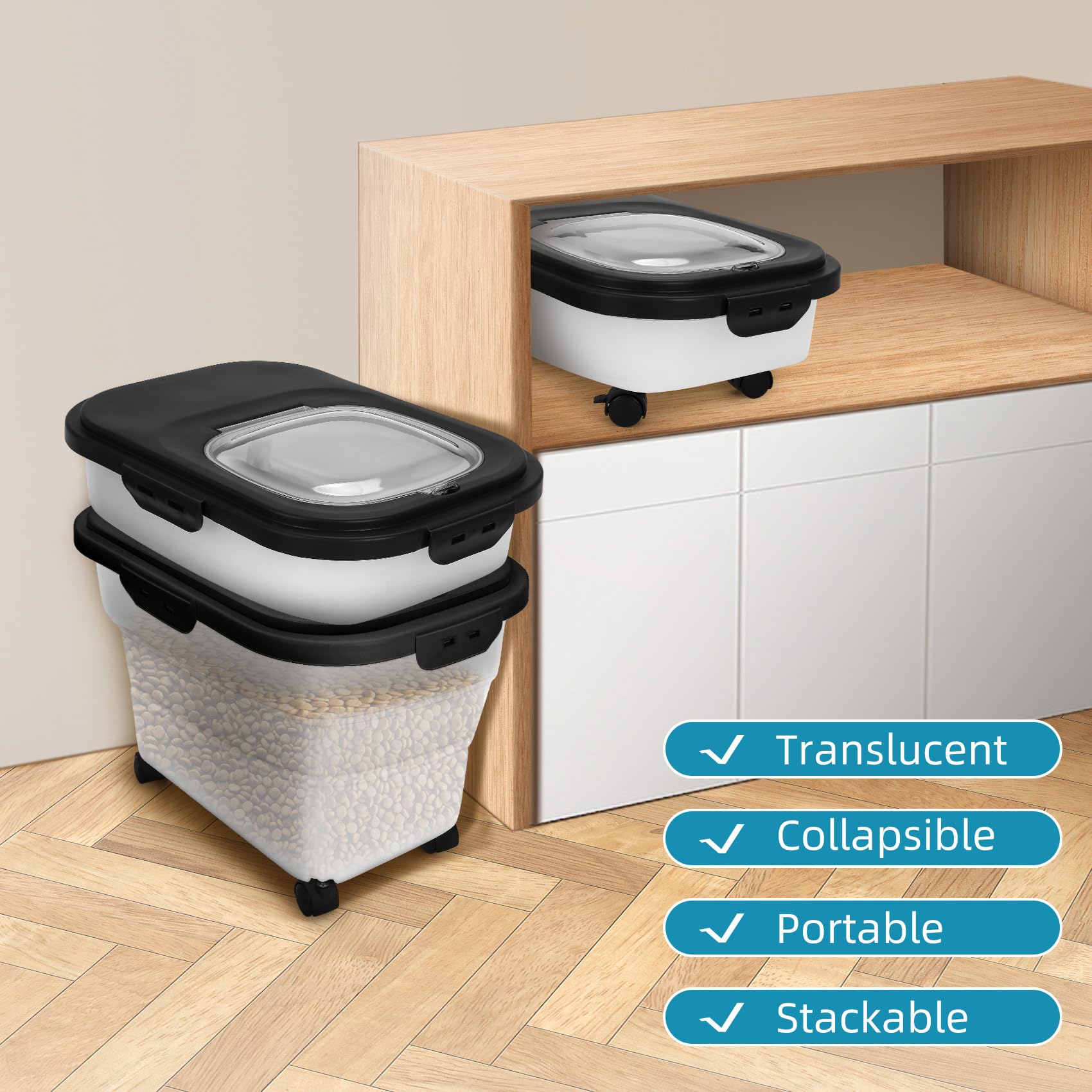 YECERCAN Contenedor plegable para perro ahorra espacio en casa.