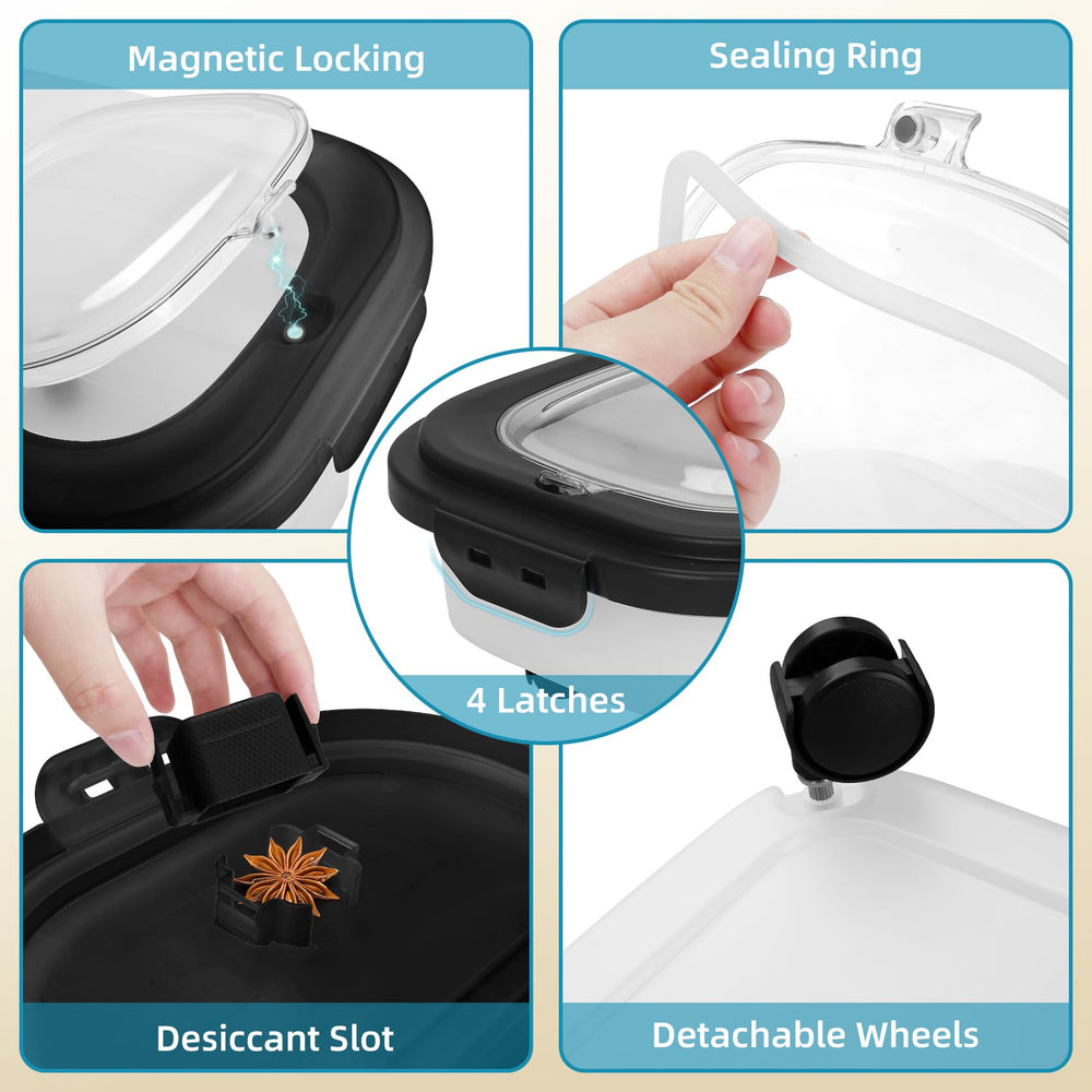 YECERCAN Ruedas desmontables permiten mover el contenedor con facilidad.