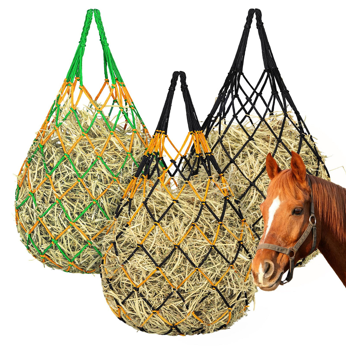 YedsIntu bolsas de heno colgantes para caballos reducen desperdicios