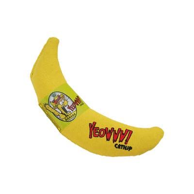 YEOWWW! banana de hierba gatera para mordisqueo y persecución
