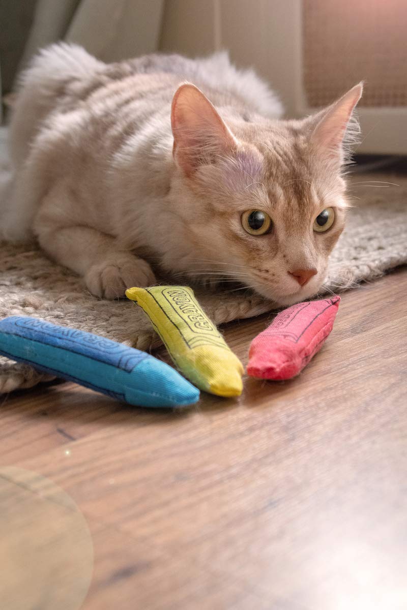 YEOWWW! Crayón de Catnip: detalle de la cobertura de algodón resistente para mordisqueo