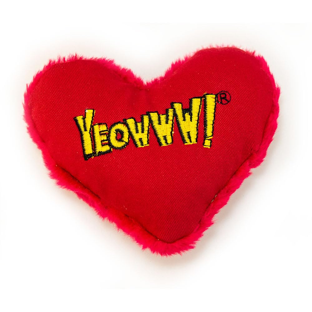 Yeowww Hearrrt: juguete corazón de jerba gatera para juego activo de tu gato.