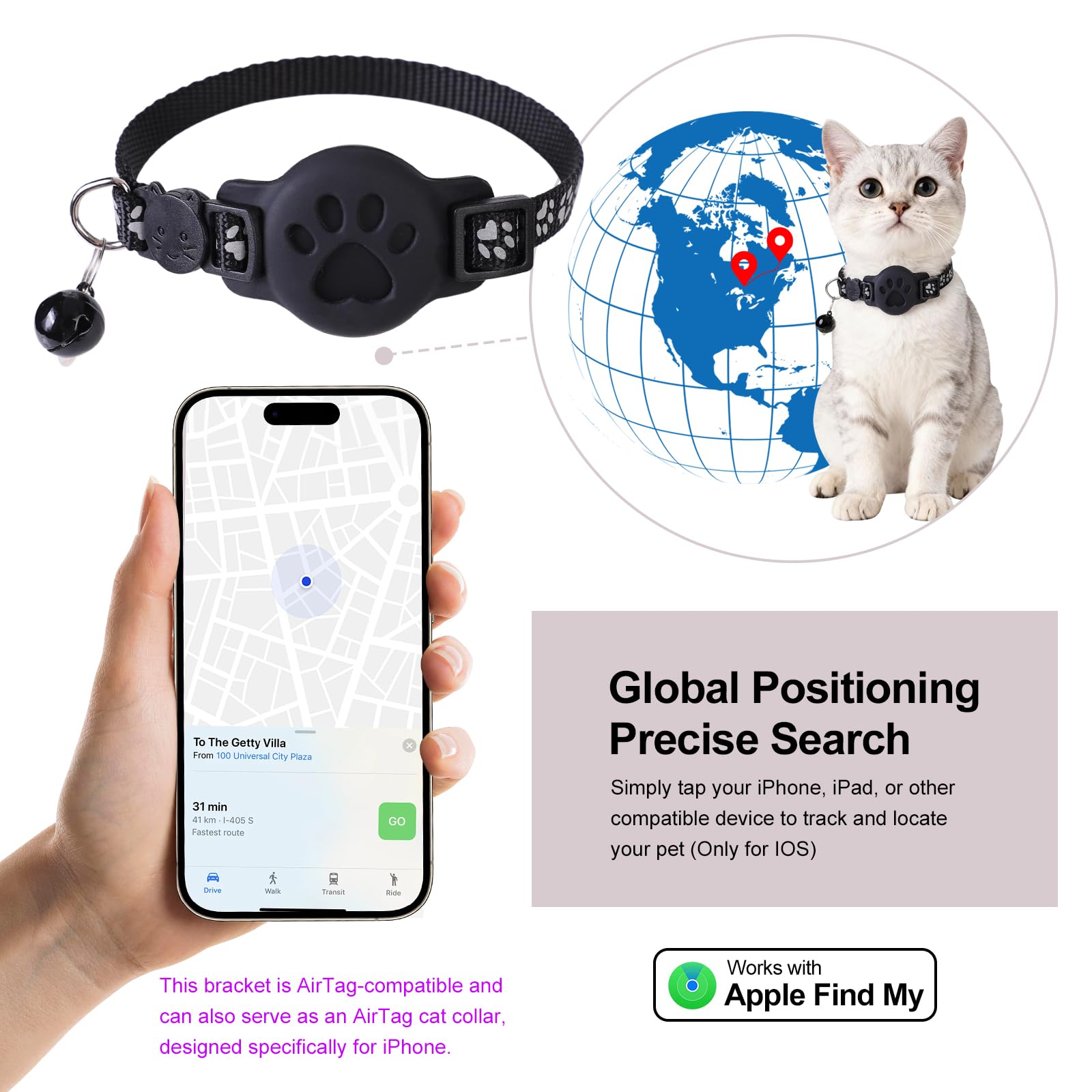 YeQIENGC portador de localizador Bluetooth, integración sencilla con FindMy y tranquilidad.