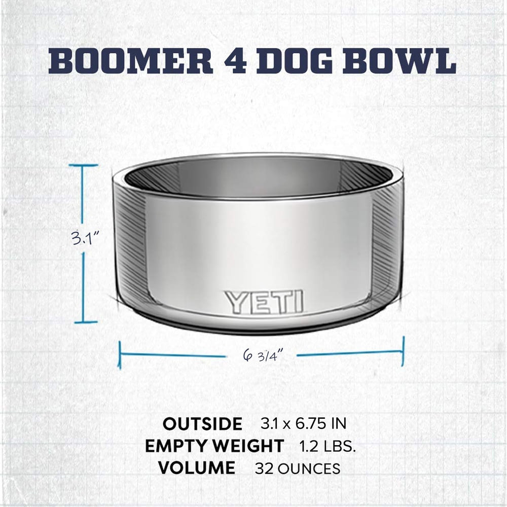 YETI Boomer 4: capacidad de 32 onzas para comida o agua.
