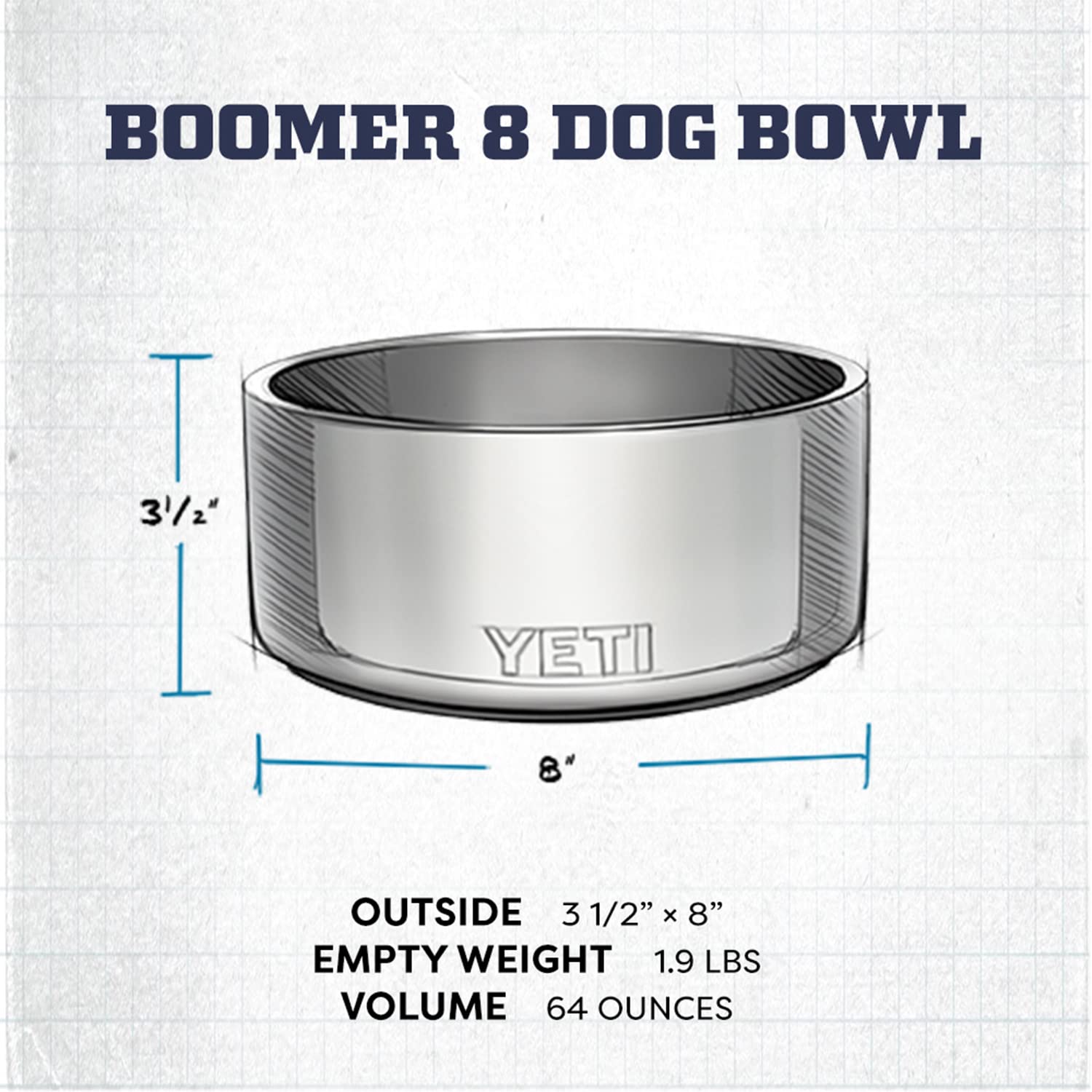 YETI Boomer 8, apto para lavavajillas facilita la limpieza