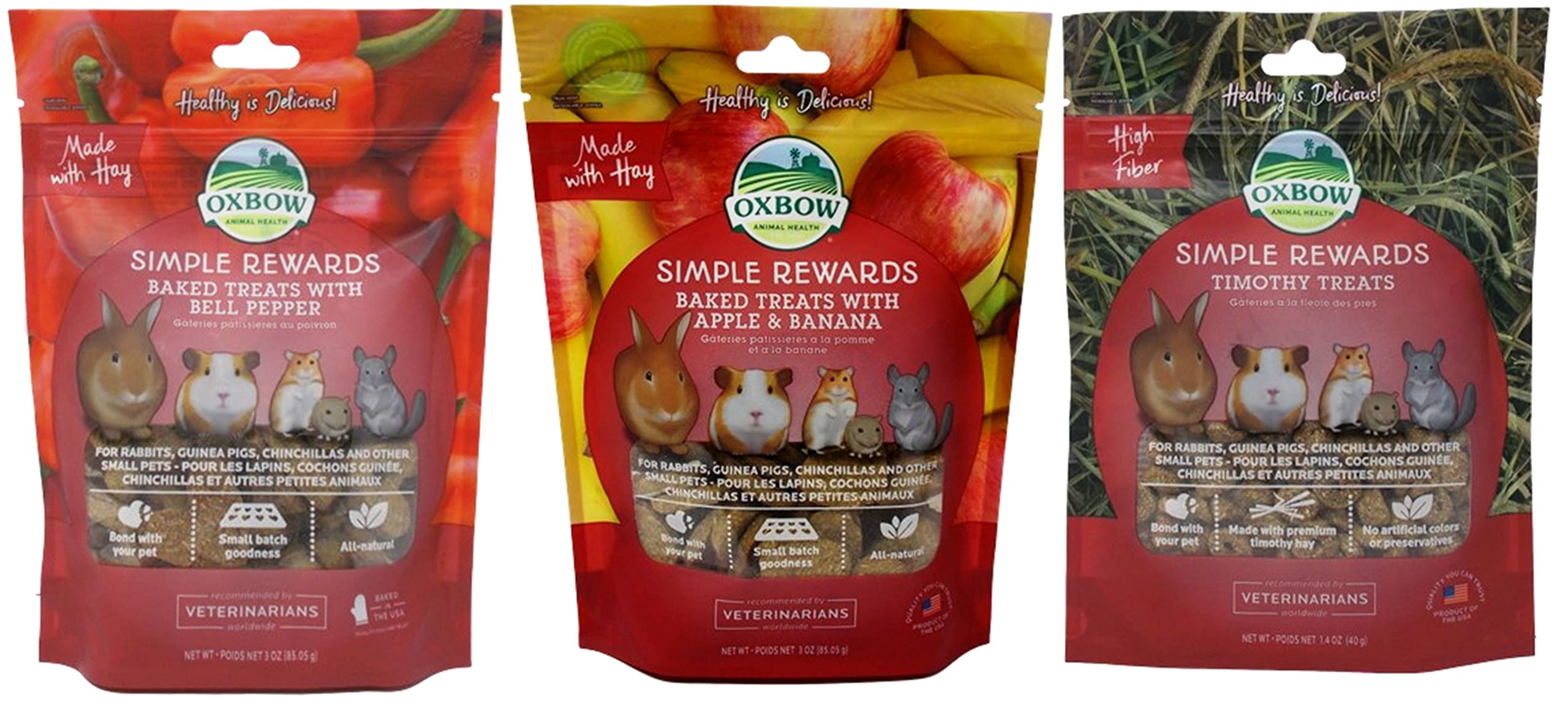 YFCACT premios manzana-plátano horneados para conejos, snack natural