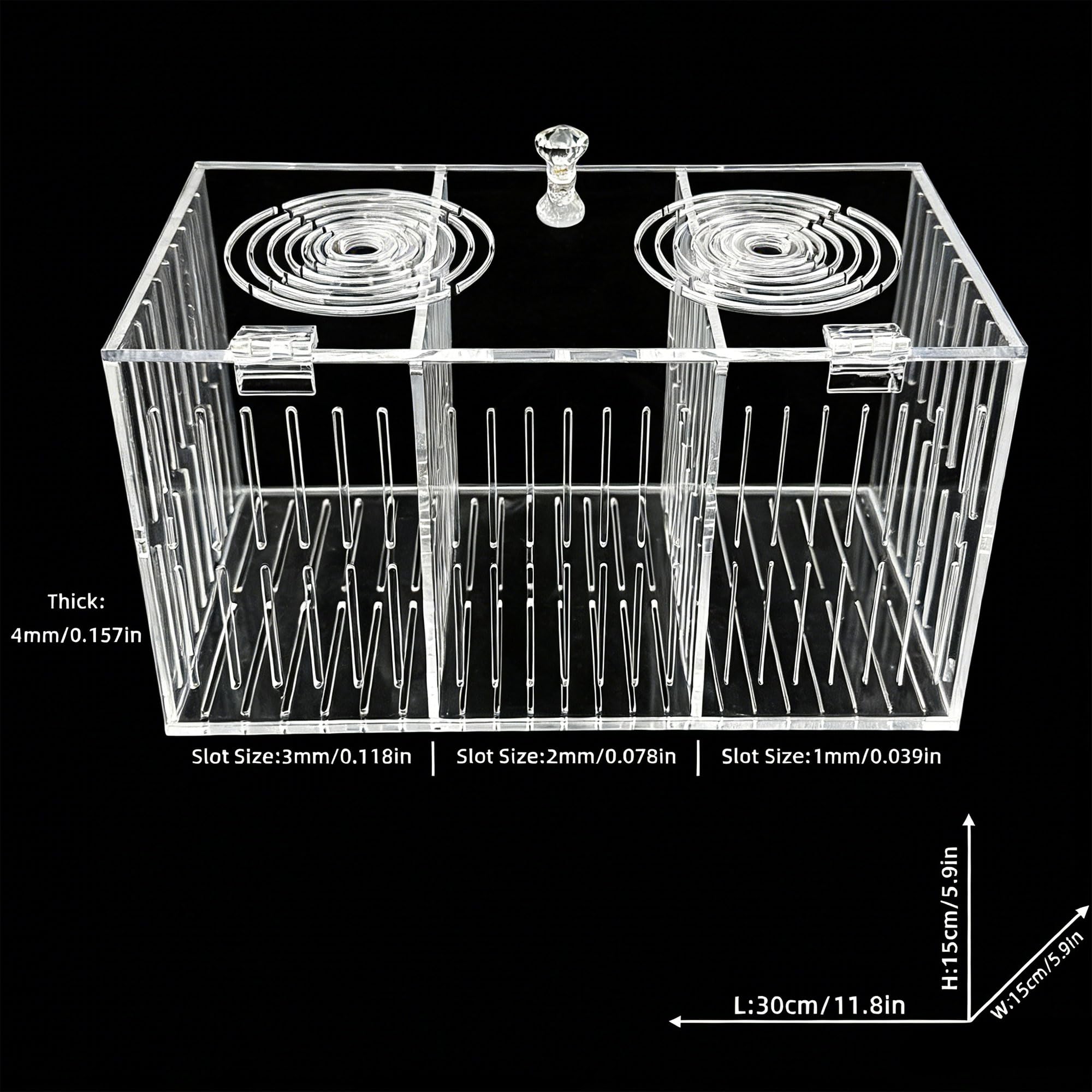 Caja de cría YHaurorise con ventilación 1-2-3 mm para especies distintas sin estrés.