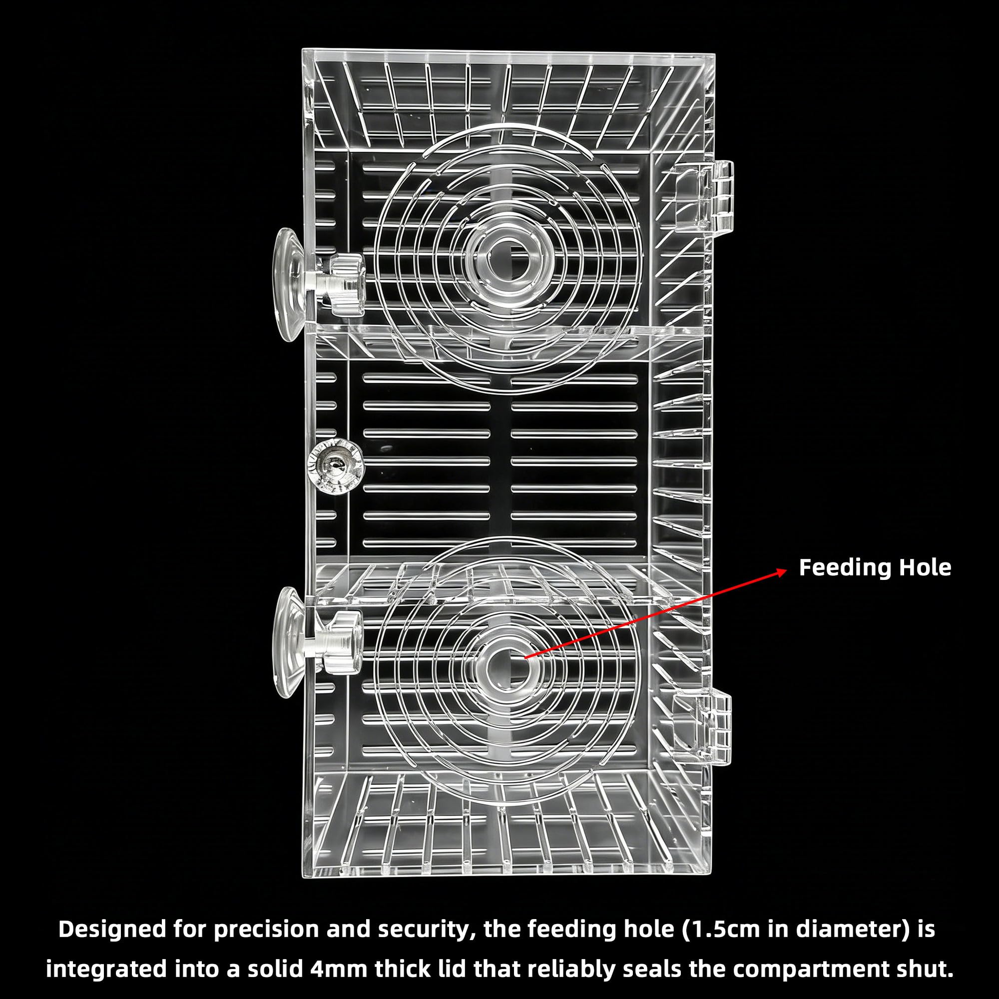 Ranuras 1-2-3 mm de YHaurorise facilitan ventilación eficiente para distintas especies.