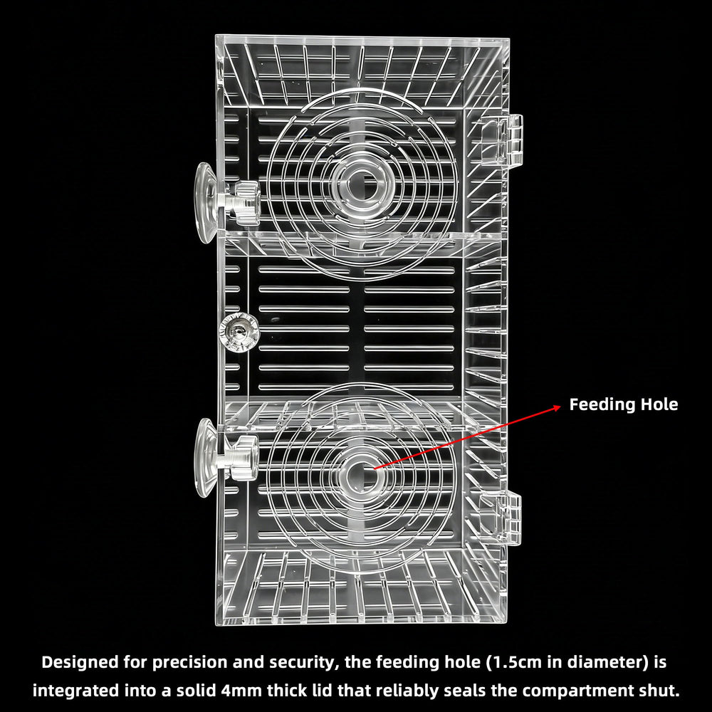 Ranuras 1-2-3 mm de YHaurorise facilitan ventilación eficiente para distintas especies.