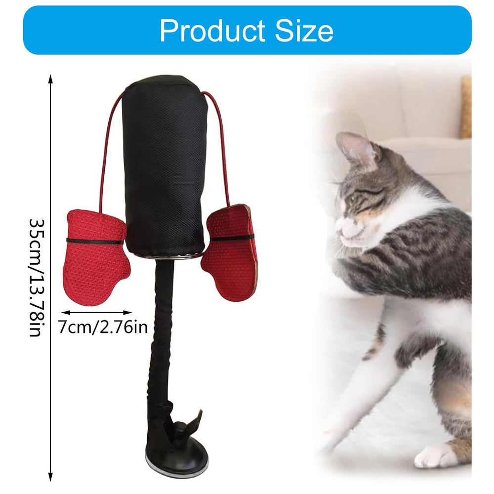 YIBAISI caja-boxeo para gatos con movimiento oscilante para ejercitarse.