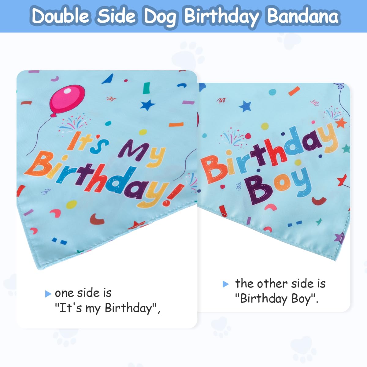 Bandana para perro de Yicostar, diseño doble cara para cambios rápidos