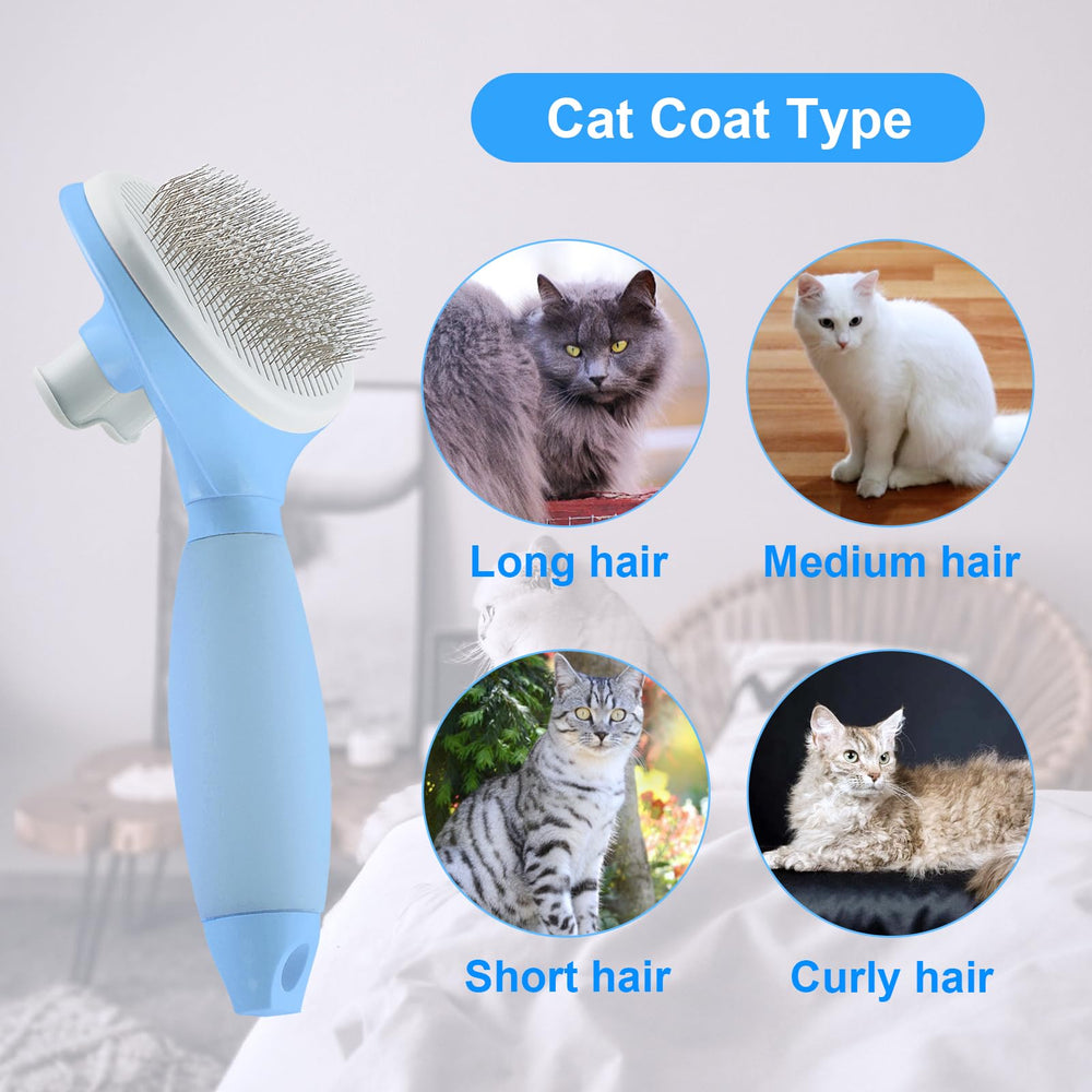 YiEFUR cepillo-gatos-cabello-corto ideal para pelo corto y pelaje sensible.