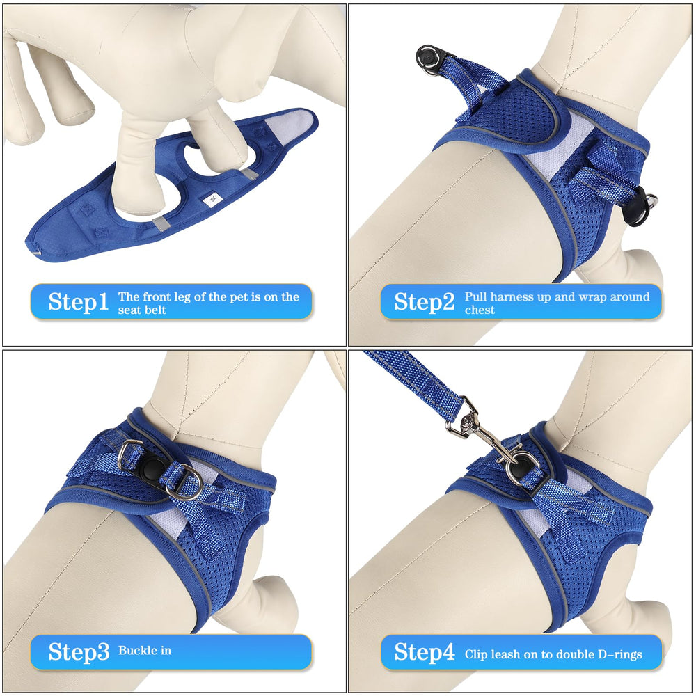 Arnés con diseño degradado de YIMEIS para perros en azul real