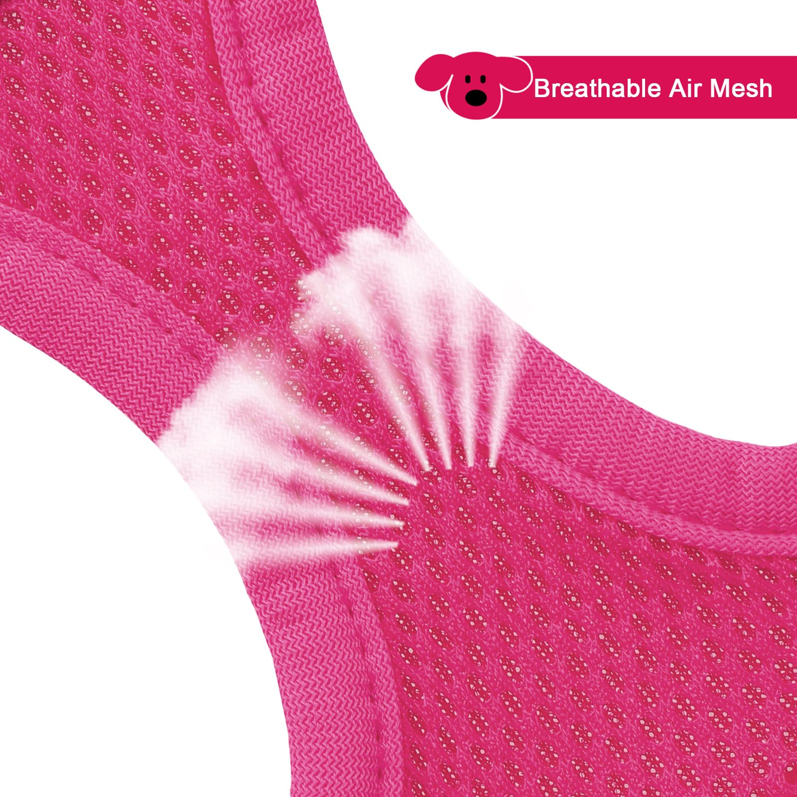 YIMEIS set arnés y correa rosa, combinación perfecta para perros pequeños.