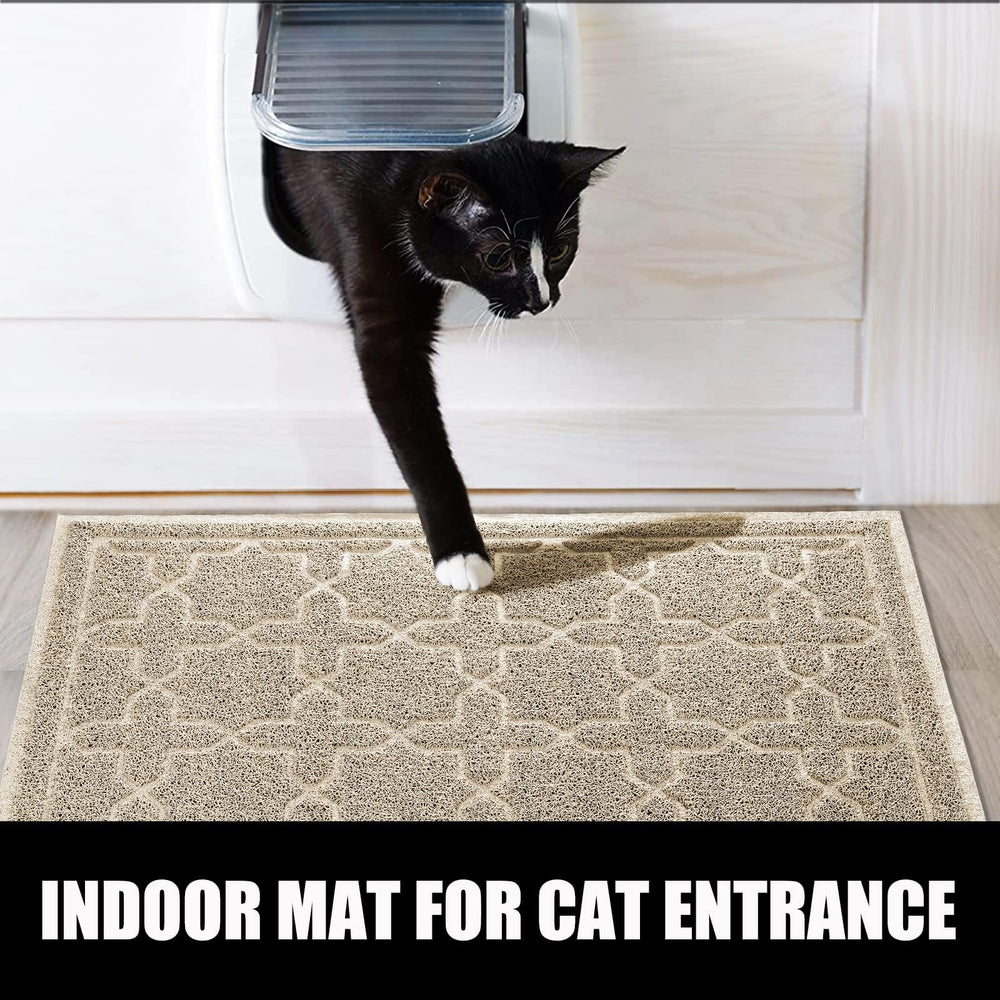 Tapis-litière Yimobra avec base imperméable protégeant le sol.