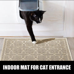 Tapis-litière Yimobra avec base imperméable protégeant le sol.