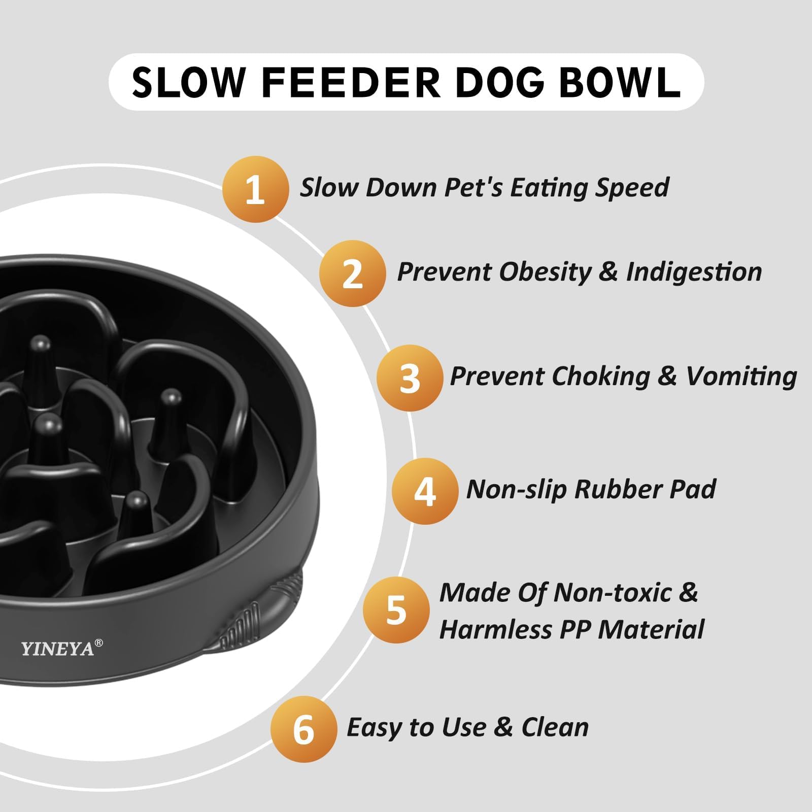 YINEYA diseño laberinto para perros, favorece ingesta pausada durante la comida