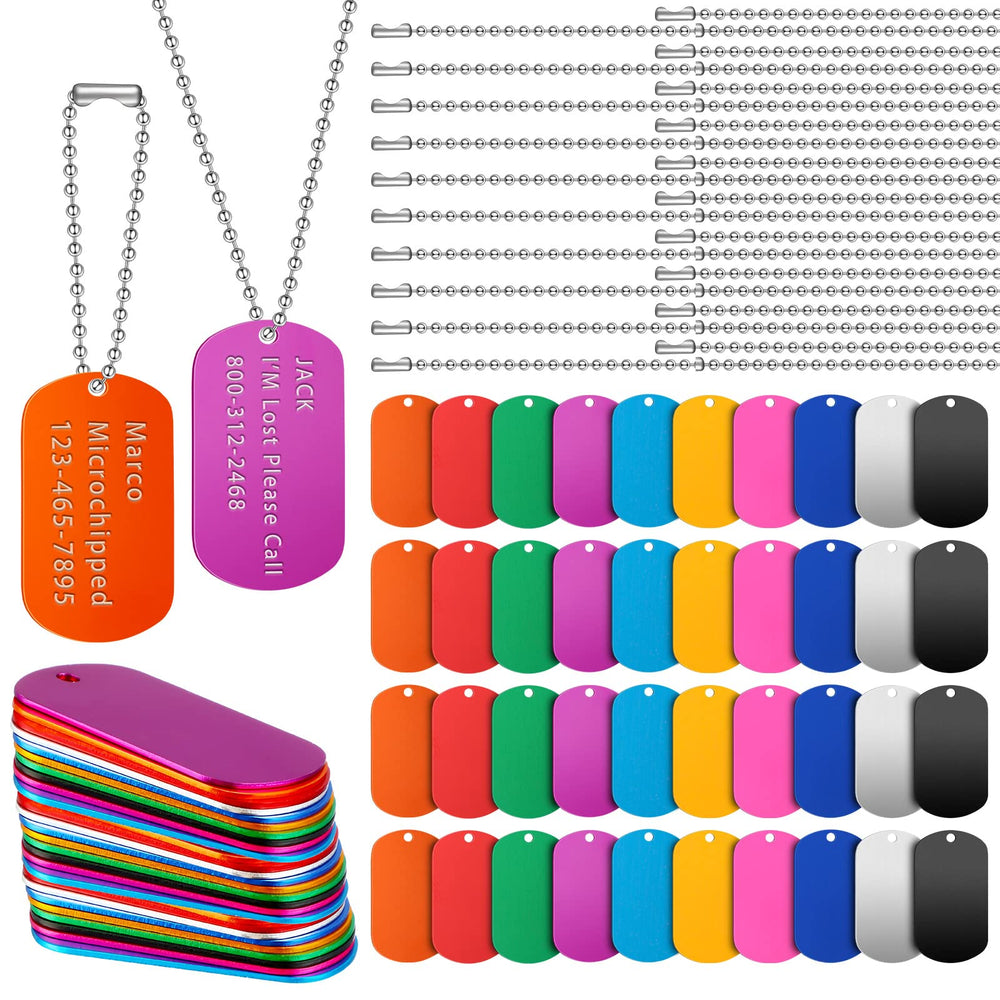 Yinkin placas de identificación de aluminio en bruto, listas para grabar y personalizar.