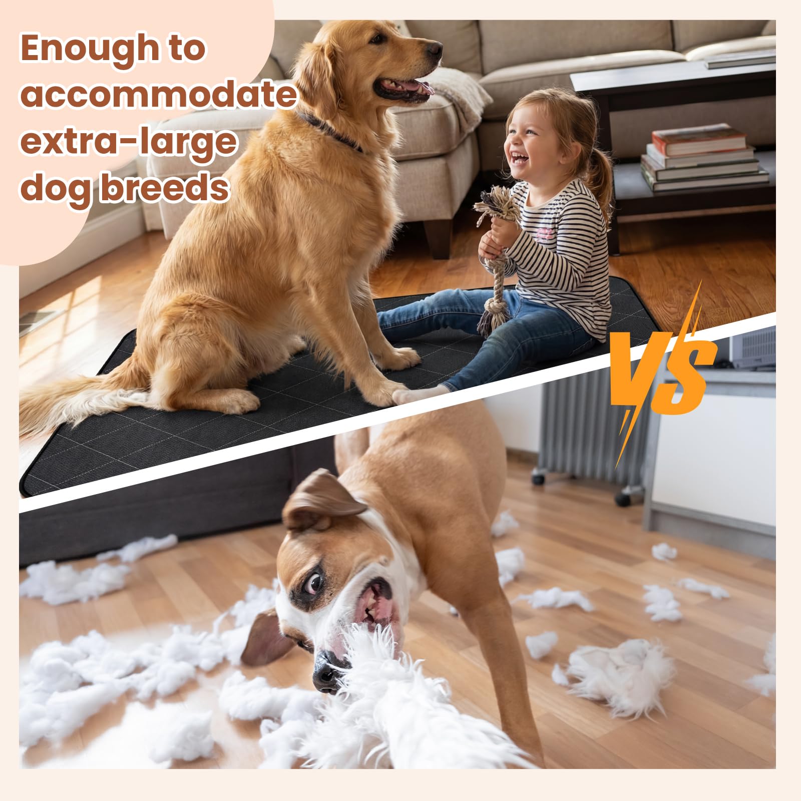 Medidas 47x35 pulgadas de Yinkin, cama extragrande para perros grandes
