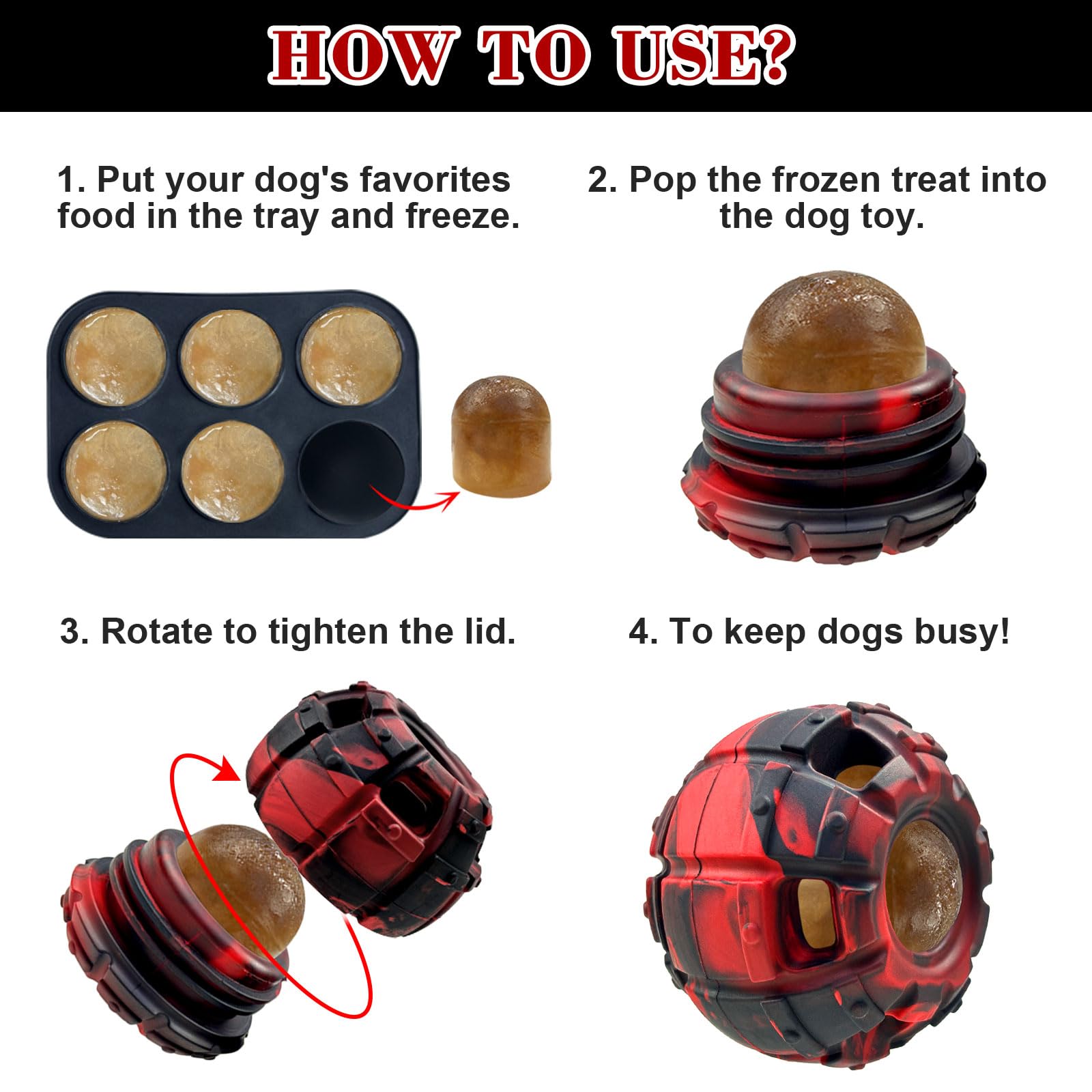 Yipetor Bola dispensadora de premios, juego interactivo para perros.