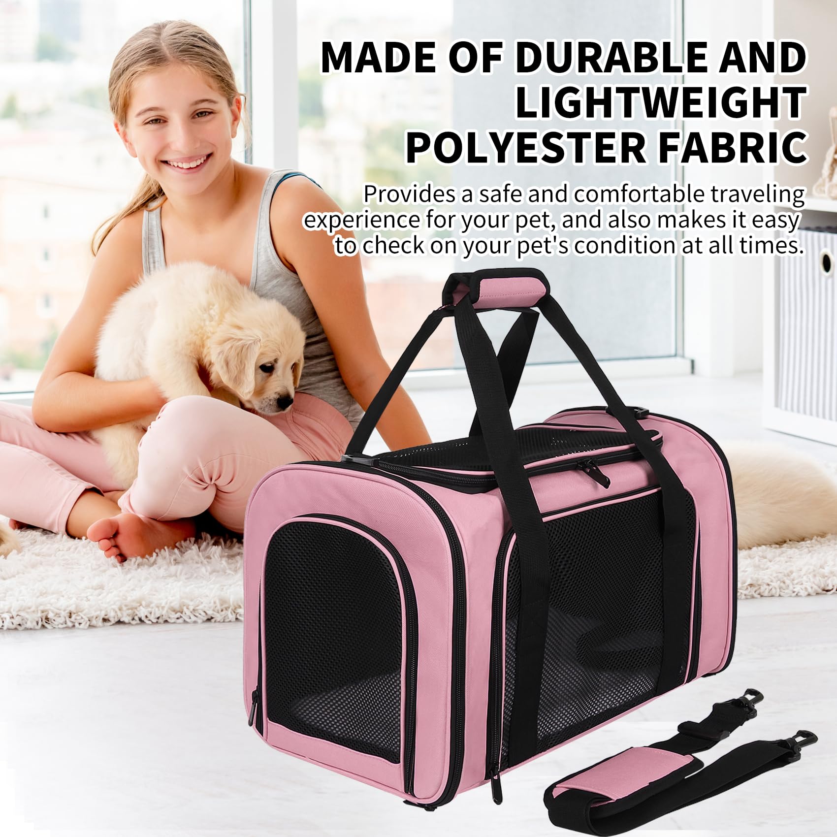 Cama suave removible en portador Yipincover para gato