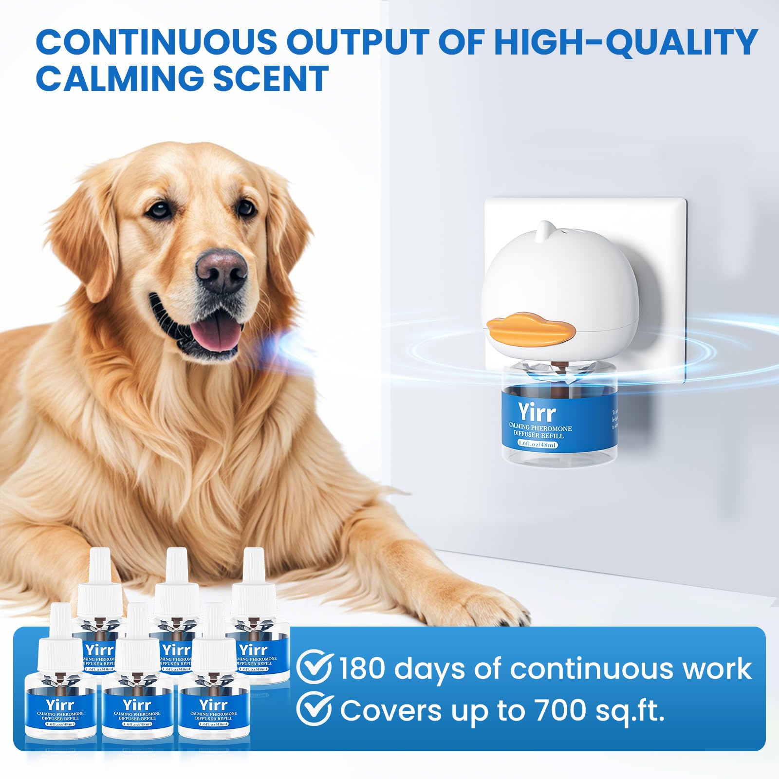 Difusor Yirr para perros: control del estrés y convivencia más tranquila.