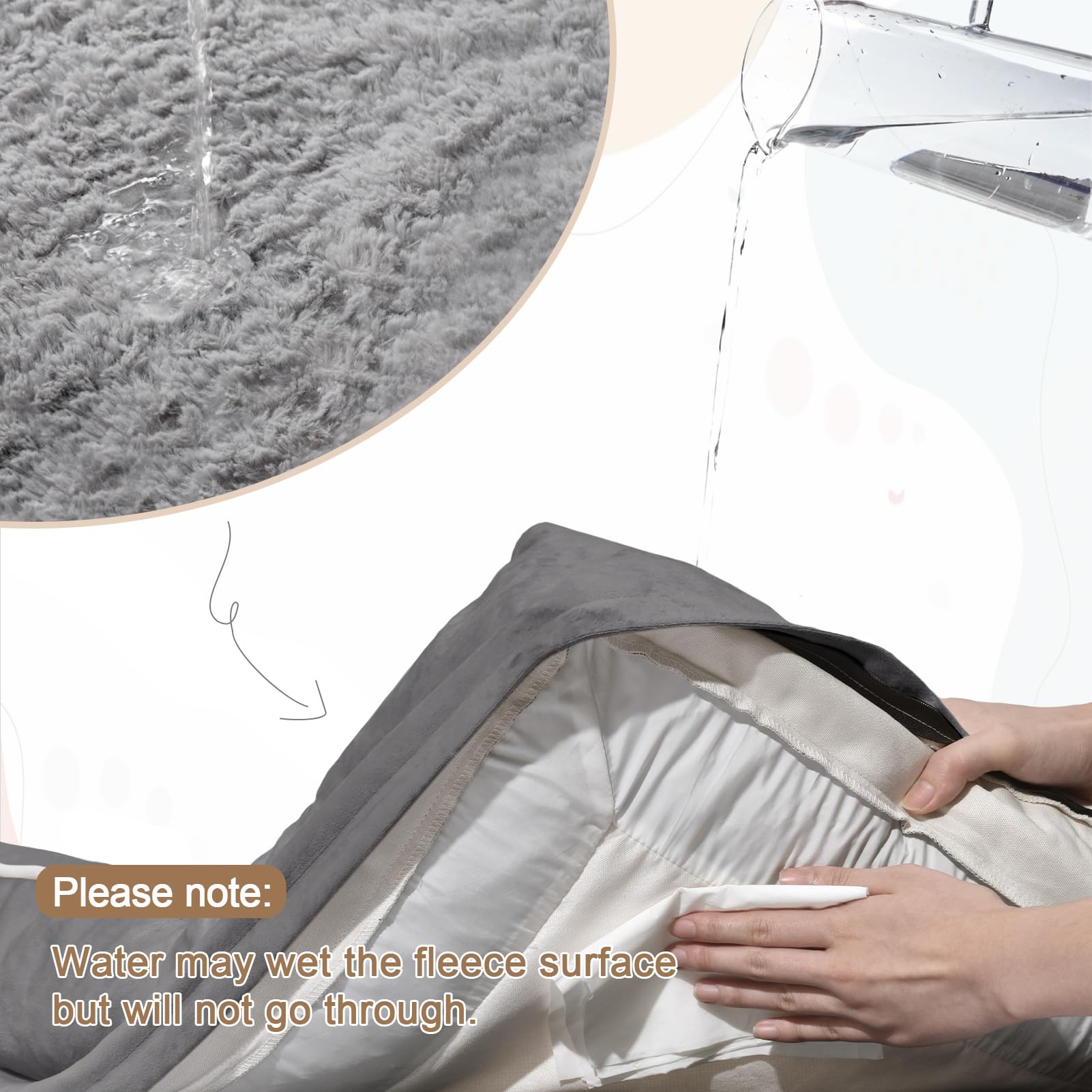 Revestimiento interior impermeable protege la espuma y mantiene el interior seco.