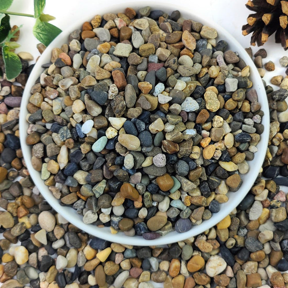 YISZM grava para acuario natural de 1-4 pulgadas, ideal para hábitat seguro.