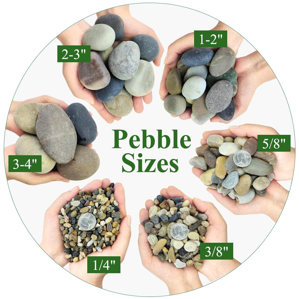 YISZM piedras ornamentales para jardines interiores, brindan estilo sutil y drenaje efectivo.