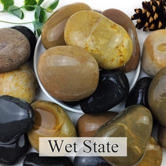 YISZM piedras de río 3-4 pulgadas para plantas de interior, toque decorativo.
