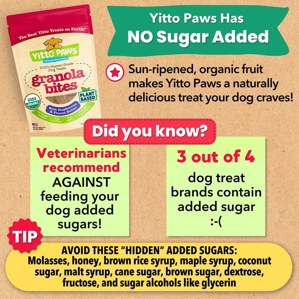 Yitto Paws aroma natural y sabor de arándano y maní en cada bocado