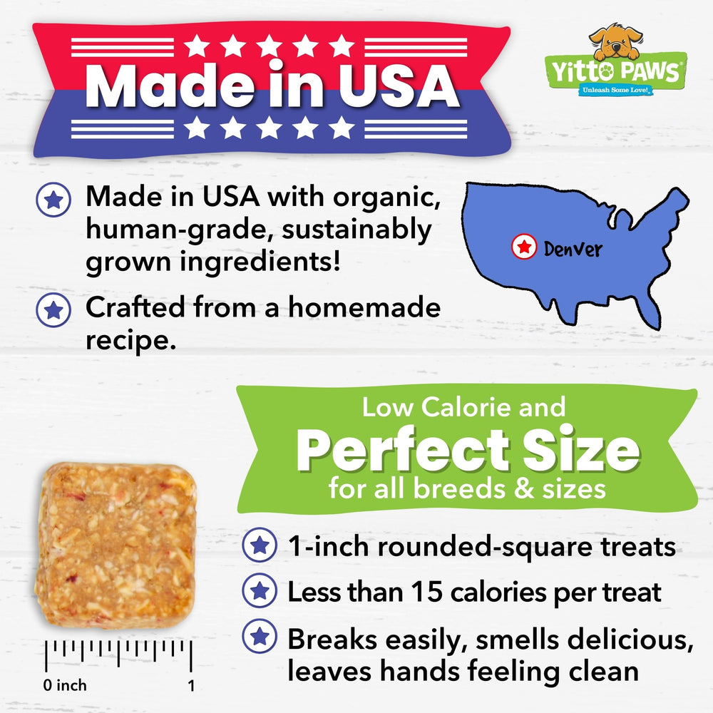 Ingredientes simples de Yitto Paws, centrados en calidad y sabor.