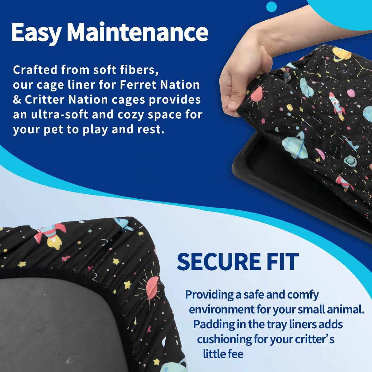 Base impermeable YKD para jaula Critter Nation, evita derrames y mantiene seco.